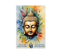 NDGSA Posters of Buddha's Sayings in French And English Canvas Poster Wall Art Decor Print Picture Paintings for Living Room Bedroom Decoration 16x24inch(40x60cm)