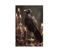 NDGSA The Black Bird Art upon The Dark Fantasy Altar Canvas Poster Wall Art Decor Print Picture Paintings for Living Room Bedroom Decoration 20x30inch(50x75cm)