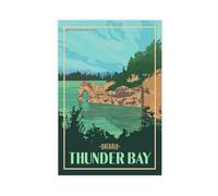 NDGSA Thunder Bay, Ontario - Vintage Travel Posters Canvas Poster Bedroom Decor Landscape Office Room Decor Gift 20x30inch(50x75cm)
