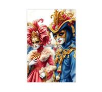NDGSA Venice Carnival Mask Party (10)(1) Canvas Poster Wall Art Decor Print Picture Paintings for Living Room Bedroom Decoration 08x12inch(20x30cm)