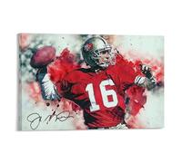 NDIEHA Joe Montana Poster Canvas Print for Bedroom Or Living Room Gallery Wall Decor 12x18inch(30x45cm) Frame-Joe Montana