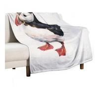 NDIEHA Puffin Iceland Artwork Throw Blanket Animal Art Blankets Soft Lightweight Gifts for Children,men,women,birthday Gifts 150x200cm(60x80in)