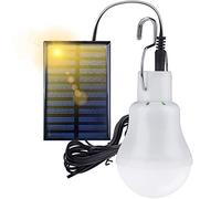 Ndier Solar Powered Shed Led Light Bulb, Hanging Lamp with Adjustable Solar Panel,110 Lumens,3W Camping Light Apply to Outdoor Hiking Camping Tent Fishing Lighting