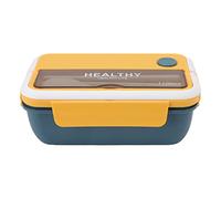 NDiyueAa 1100ml Lunch Box Portable Insulated Large Capacity Leakproof Salad Container for Office Workers (Blue Yellow)