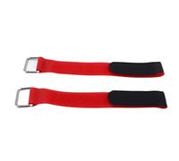 NDiyueAa 2Pcs Fastening Straps Nylon 20x200mm Adjustable Elastic Fixed Organizer Belt (Red)