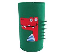 NDiyueAa Cotton Laundry Hamper Thickened Cartoon Animal Children's Toys Household Sundries Clothes Felt Cotton Storage Bucket (Dinosaur Pattern)