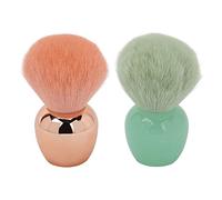 NDiyueAa Powder Brush Set for Accurate Coloring, Makeup Effect, Delicate Face, 2Pcs Artificial Fiber Brushes for Loose Powder, Bronzer, Blush Application