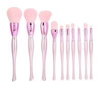 NDiyueAa Professional Makeup Brush Set for Flawless Application, 10pcs Synthetic Hair Powder Foundation Blender, Kabuki Face Contour Blush Brush Kit with Portable Pouch