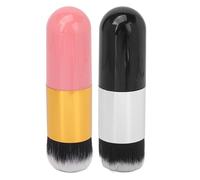 NDiyueAa Professional Makeup Brush Set for Powder and Liquid Cosmetics, Soft Bristle, Retractable Design, 2 Pieces, Travel Friendly, Face Blending Brush