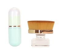 NDiyueAa Professional Makeup Brush Set, Thickened Pressure Cast Synthetic Fiber Brushes, for All Powder Types, Non-Shedding, Ergonomic Transparent Handle, Versatile Beauty Tools