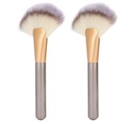 NDiyueAa Professional Powder Brush, for Makeup Application, Soft Nylon Bristles, Durable Handle, Highlight Contour Brush, Two Pack Set