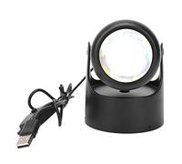NDiyueAa Sunset Projection Lamp, for Photography, with 90-Degree Rotatable Head, All-Metal Stable Base, Adjustable Light Size, Energy-Saving, Non-Dazzling, Long Lifespan (Rainbow)