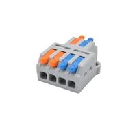 NDJQY 5/10pcs Mini Quick Wiring Connector Splitter Cable Compact Splice Push-in Electrical Connection Terminal Block 1 In Multiple Out(2 In 4 Out,5PCS)