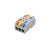 NDJQY 5/10pcs Mini Quick Wiring Connector Splitter Cable Compact Splice Push-in Electrical Connection Terminal Block 1 In Multiple Out(3 In 3 Out-01,10PCS)