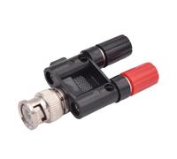 NDJQY 5pcs BNC to Two Dual 4mm Banana Plug Binding Post Male Female Jack Connector RF Adapter Terminal for Camera(Male-01)