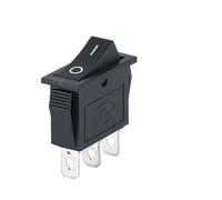 NDJQY KCD3 220V ON/OFF SPST Rocker Switch Single Pole Single Throw 2 Position 20A 125VAC With LED Light 3 Pins/ 2 Pins(3PIN Black)