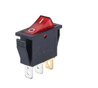 NDJQY KCD3 220V ON/OFF SPST Rocker Switch Single Pole Single Throw 2 Position 20A 125VAC With LED Light 3 Pins/ 2 Pins(3PIN Red)