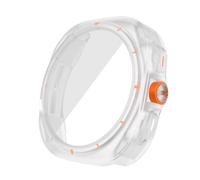 NDJQY Upgrade To Ultra Case for Samsung Galaxy Watch 7 6 40mm 44mm Change To Galaxy Watch Ultra 47mm Tempered Glass Screen Protector(MtTr,Watch 6 40mm)