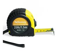 Ndkasuy 25ft Self-Locking Tape Measure. Dual Metric/Imperial Scales. Durable Carbon Steel, Clear Markings. Perfect for DIY, Construction & Woodworking