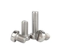 NDKSZHEQ 10/20/ 50/ 100pcs M1.6 M2 .5 M3 M4 M5 M6 304 Stainless Steel (A2-70) Slotted Cap Head Column Round Cheese Screw Bolt(14mm,M3 (50pcs))