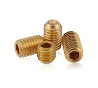 NDKSZHEQ 2pcs-20PCS DIN916 M2 .5 M3 M4 M5 M6 M8 M10 Brass Hex Socket Set Screw Headness Grub(16mm,M5 10pcs)