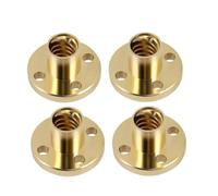 NDKSZHEQ 4-10pcs 3D Printer T8 Lead Screw Nuts Brass Flange Nut Pitch 2mm Lead 2mm 8mm DIY T8 Nut Screw Trapezoidal CNC 3D Printer Parts(Lead 2mm,6pcs)