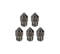 NDKSZHEQ 5PCS Hardened Steel MK8 Nozzle 0.4mm Extruder All Metal Nozzle Compatible With CR-10/Ender 3/Ender 3S/5/6 3D Printer 1.75mm(MK8 nozzle kit)