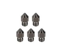 NDKSZHEQ 5PCS Hardened Steel MK8 Nozzle 0.4mm Extruder All Metal Nozzle Compatible With CR-10/Ender 3/Ender 3S/5/6 3D Printer 1.75mm(MK8-0.2mm)