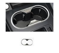 NDKSZHEQ Car Styling Center Console Front Water Cup Holder Panel Frame Cover Trim Sticker Compatible with Audi A4 B9 2017-2021 Interior Accessories(Color:Silver)