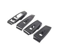 NDKSZHEQ Compatible With Ford Ranger Wildtrak 2023-2024 ABS Carbon Fiber Car Glass Lifter Frame Cover Trim Sticker Car Accessories(Carbon Fiber)