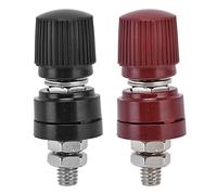 NDNCZDHC 10 Pair of Voltage Regulator Terminal Block Binding Post M6 32mm Screw 333 0V-380V Red + Black