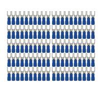NDNCZDHC 100pcs Insulated Fork Spade Wire Connector, Blue 19A AWG 22-16 Insulated Crimp Terminals