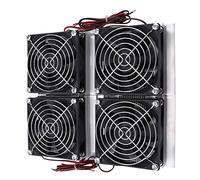 NDNCZDHC 12V 240W Thermoelectric Cooler, Semiconductor Refrigeration Thermoelectric Peltier 4 Chips Cold Plate and 4 Cooling Fans for Cooling Test Bench, Flat Product