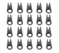 NDNCZDHC 20PCS Boot Lace Hooks Fittings Buckles with Rivets, Alloy Single Hole Safety Shoelace Buckles, Boot Eyelet Repair Kit for Repair Camp Hike Climb Shoe (gun color)