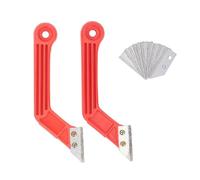 NDNCZDHC 2Pcs Grout Removal Tool with 10 Replacement Rough Blades, Ergonomic Handle Angled Grout Saw for Tile Cleaning