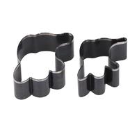 NDNCZDHC 2PCS Leather Cutting Die Set, Alloy Steel No Rolling Design with Storage Box Hollow Punch Set for EVA, Cloth, and Various Gaskets