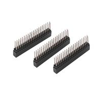 NDNCZDHC 3pcs 2.54mm Pitch PCB Female Pin Headers, 2x20 Pins Double Rows PCB Board Through Board Strip