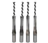 NDNCZDHC 4PCS Square Hole Drill Bits, 11 to 12.7mm U Long Chip Flute Designed Universal Shank Type Hole Drill Bit for Particle Board