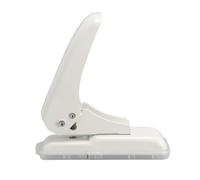 NDNCZDHC 5.5mm Single Hole Puncher, 40 Sheet Capacity, Plastic Paper Punch with Anti Slip Base, for Loose Leaf Card Leather (White)
