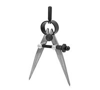NDNCZDHC Adjustable Spring Wing Divider, Steel Lockable Spring Divider Wing Compass Steel Leather Craft Compass (75mm)