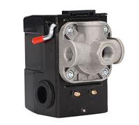 NDNCZDHC Air Compressor Pressure Switch, 1/4in NPT 4 Male Port 30-40PSI Pressure Switch with On Off Metal Lever and Unloader