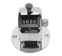 NDNCZDHC Clicker Counter, Stainless Steel Hand Tally Counter Clicker 4 Digit Manual Click Counting Tool for Workshop Inventory