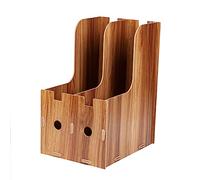 NDNCZDHC Desktop File Holder Organizer, Splicing Cherry Wood Desk Storage Box, File Sorter for Mails Envelopes Magazines