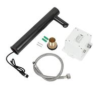 NDNCZDHC G1/2 Automatic Sensor Bathroom Faucet, Vintage Brass Single Cold Touchless Sink Faucet for Home Commercial Bathroom (Black Paint)