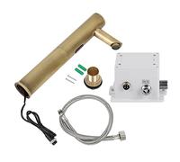 NDNCZDHC G1/2 Automatic Sensor Bathroom Faucet, Vintage Brass Single Cold Touchless Sink Faucet for Home Commercial Bathroom (Antique)