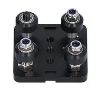 NDNCZDHC Gantry Plate with Pulley, 50x50mm Aluminium Alloy Mini Build with Wheel for 20mm V Aluminium Alloy, 3D Printer Parts