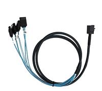 NDNCZDHC Mini SAS To SATa Cable, SAS HD 12GB SFF-8643 To 4 SATa LSI Adapter Card Cable 1m/1.1yd Woven Copper Replacement