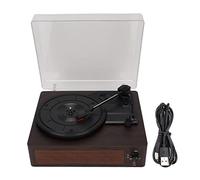 NDNCZDHC Record Player Turntable with Built in Speaker, Belt Driven Vintage Gramophone 3 Speed Retro Record Player Bluetooth Turntable with Cover