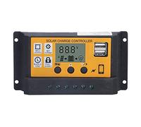 NDNCZDHC Solar Charge Controller, Adjustable Photovoltai 12v 24v Adaptive Charge Controllers for Solar Panels (Yellow)