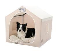 ndoor Dog House with Frame, Cute Dog Tent Bed with Cover Cave